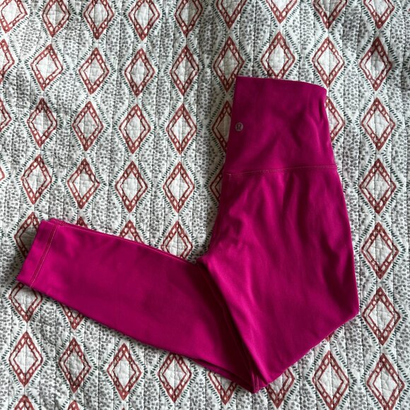 lululemon Align™ High-Rise Pant 25" color: Raspberry Coulis Size 2 - Picture 6 of 8